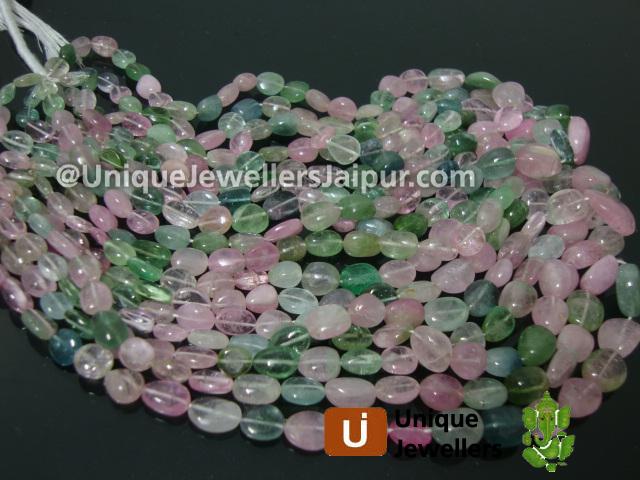 Multi Tourmaline Plain Nugget Beads